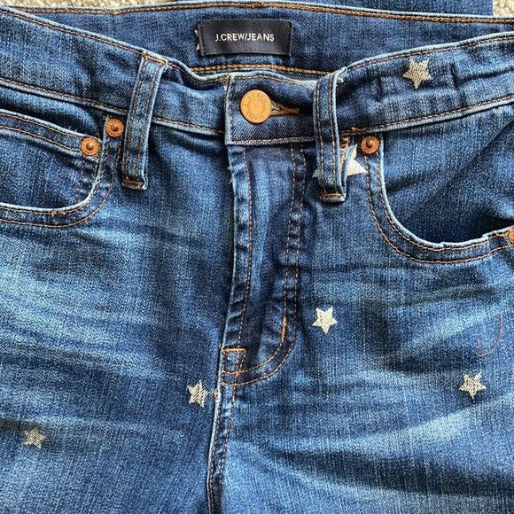 New J Crew Vintage straight jean with star print - Picture 7 of 9